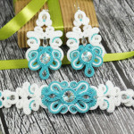 Komplet biżuterii sutasz „Turquoise & White”